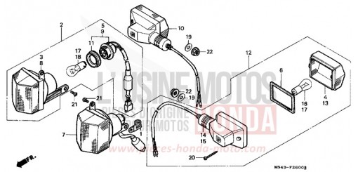 CLIGNOTANT CBR600FK de 1989
